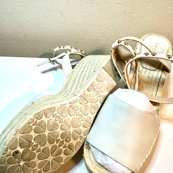 Kate Spade White/Cream/Beige Espadrilles Size 10 - Picture 7 of 13